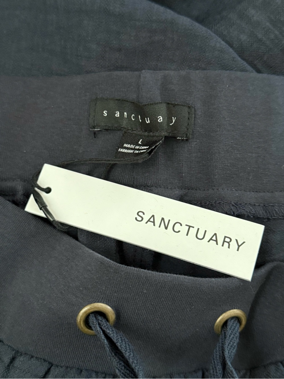 NWT SANCTUARY Wide Leg Pants Navy Blue Large - Picture 4 of 4